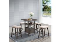 ncla brown counter height rectangle   