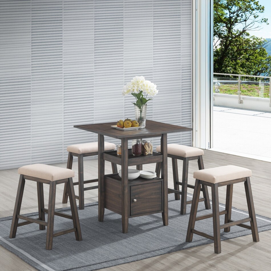 ncla brown counter height rectangle   