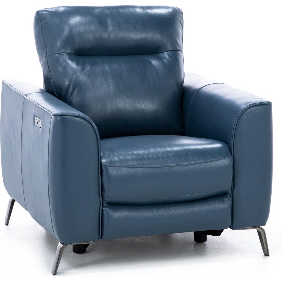 nice link blue recliner   