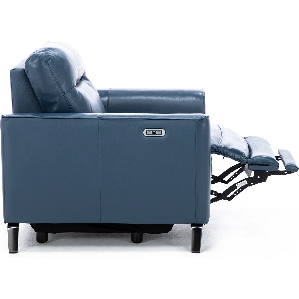 nice link blue recliner   