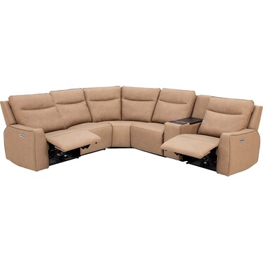 Blake 6-Pc. Leather Fully Loaded Reclining Modular