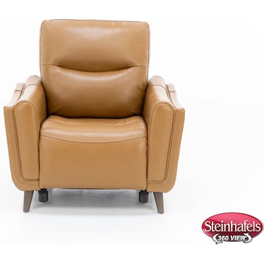 Bethany Power Headrest Recliner in Caramel