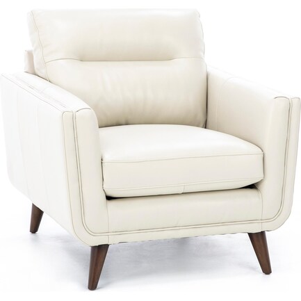 Naomi Leather Chair in Stone