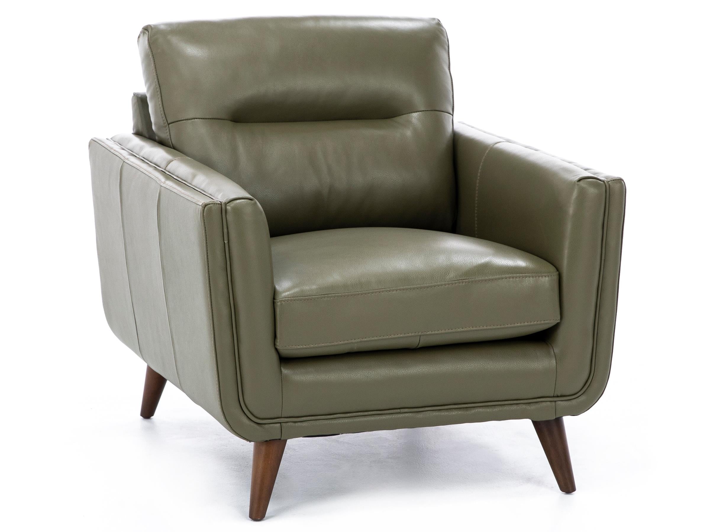 Leather green online chair