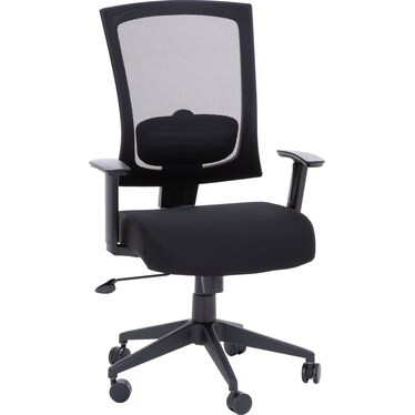 Black Lumbar Support Office Chair