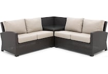 northcape international brown raf loveseat pkg  