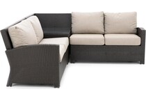 northcape international brown raf loveseat pkg  