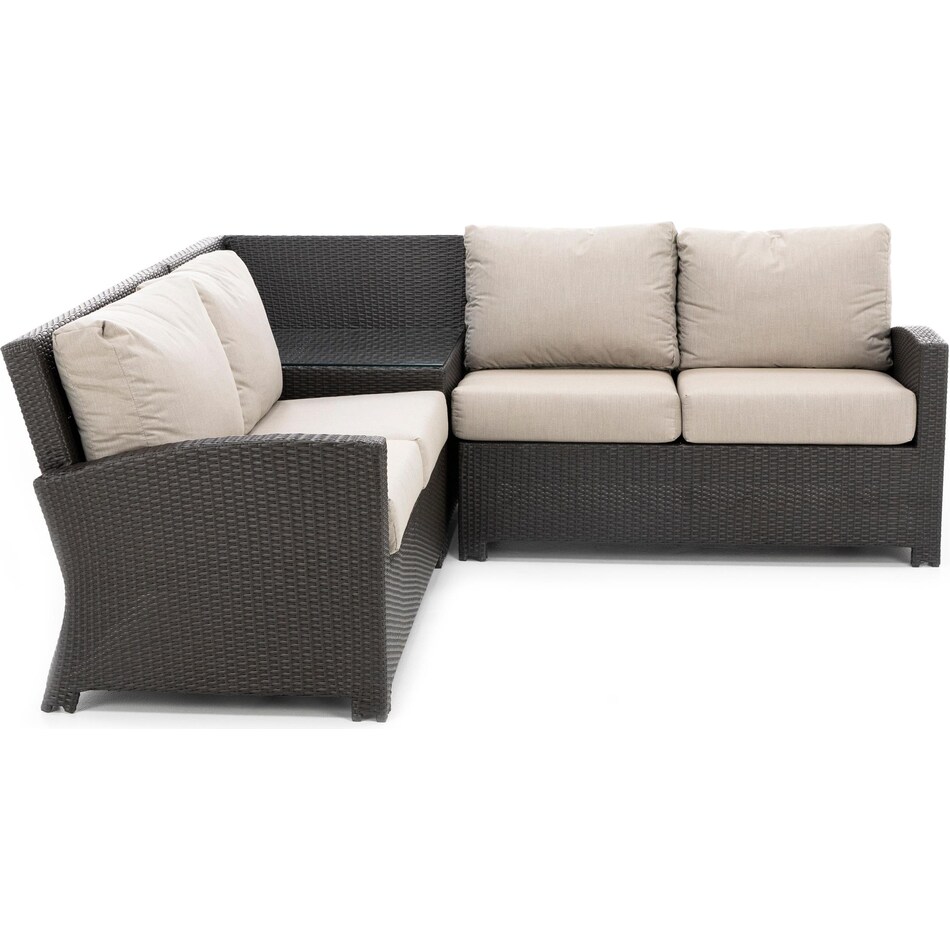 northcape international brown raf loveseat pkg  