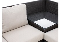 northcape international brown raf loveseat pkg  