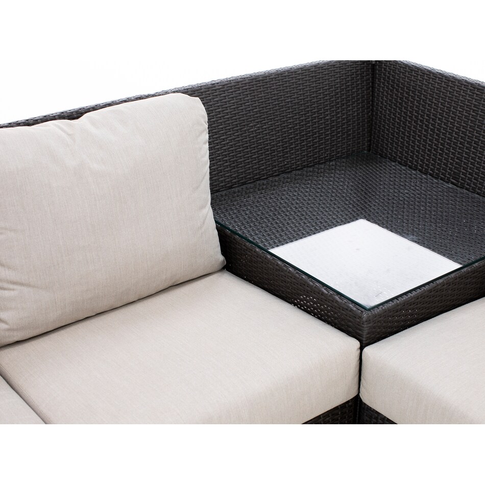 northcape international brown raf loveseat pkg  