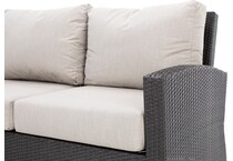 northcape international brown raf loveseat pkg  