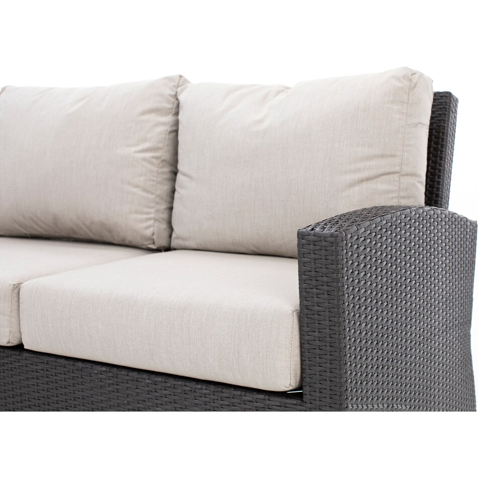 northcape international brown raf loveseat pkg  