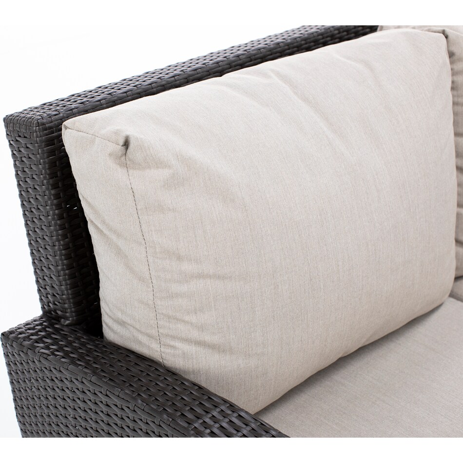 northcape international brown raf loveseat pkg  