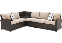 northcape international brown raf loveseat pkg  