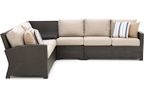 northcape international brown raf loveseat pkg  