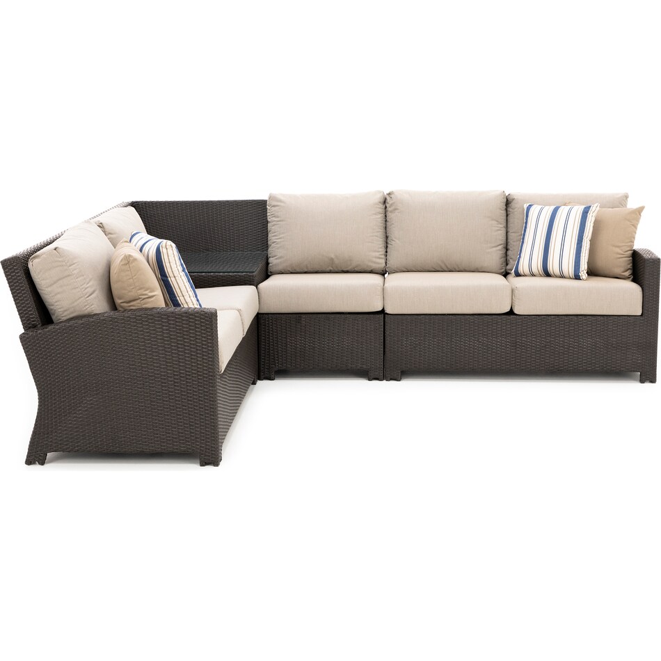 northcape international brown raf loveseat pkg  