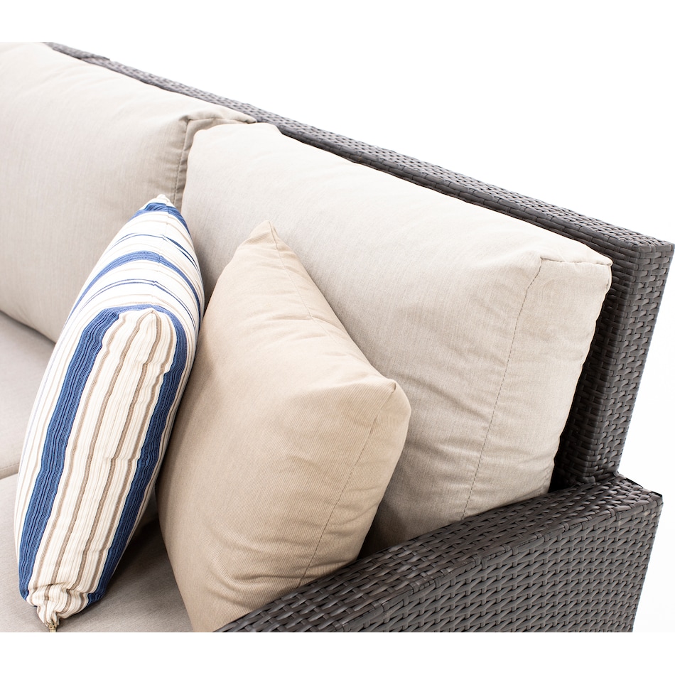 northcape international brown raf loveseat pkg  