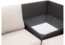 northcape international brown raf loveseat pkg  