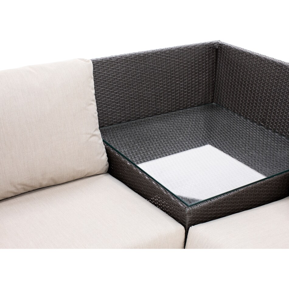 northcape international brown raf loveseat pkg  