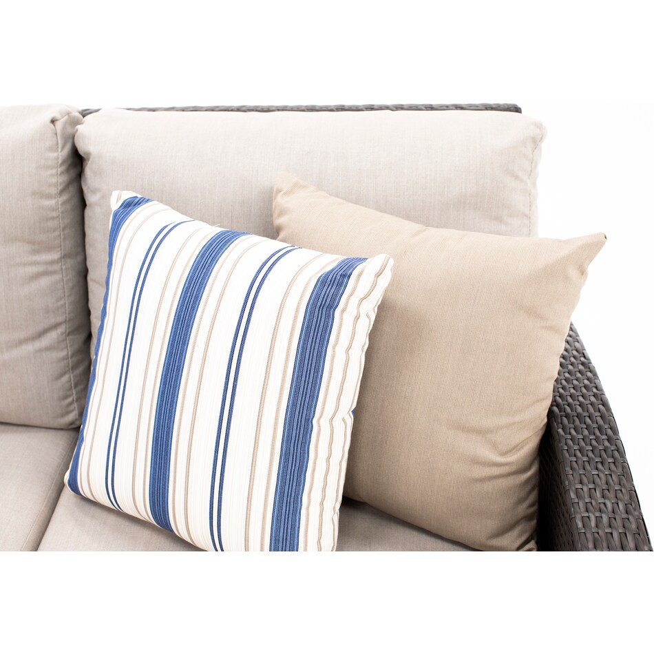 northcape international brown raf loveseat pkg  