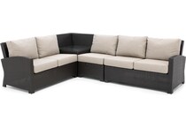 northcape international brown raf loveseat pkg  
