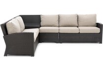 northcape international brown raf loveseat pkg  