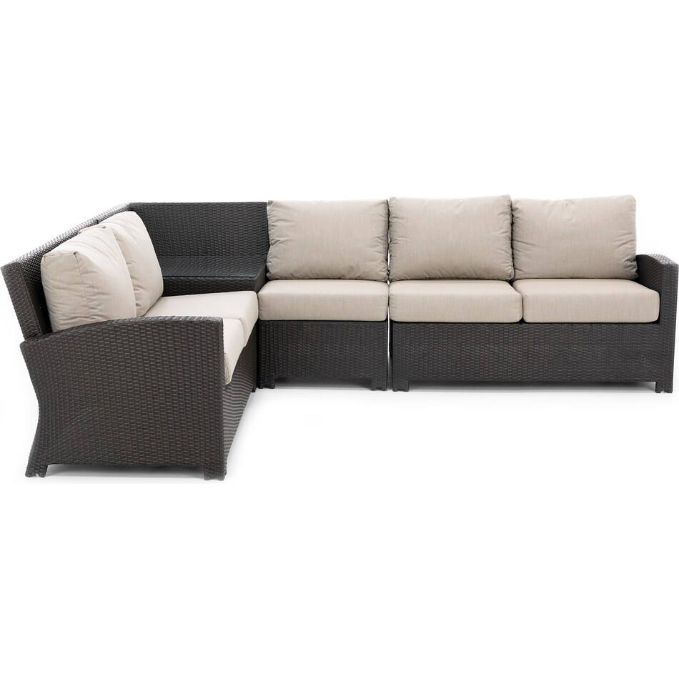 northcape international brown raf loveseat pkg  