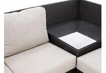 northcape international brown raf loveseat pkg  