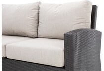 northcape international brown raf loveseat pkg  