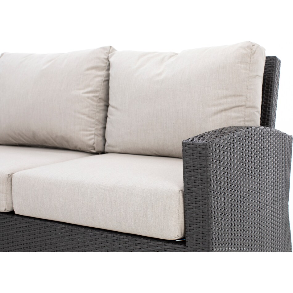 northcape international brown raf loveseat pkg  
