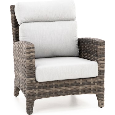 Contempo Husk Outdoor Wicker with Cushions Recliner Club Chair