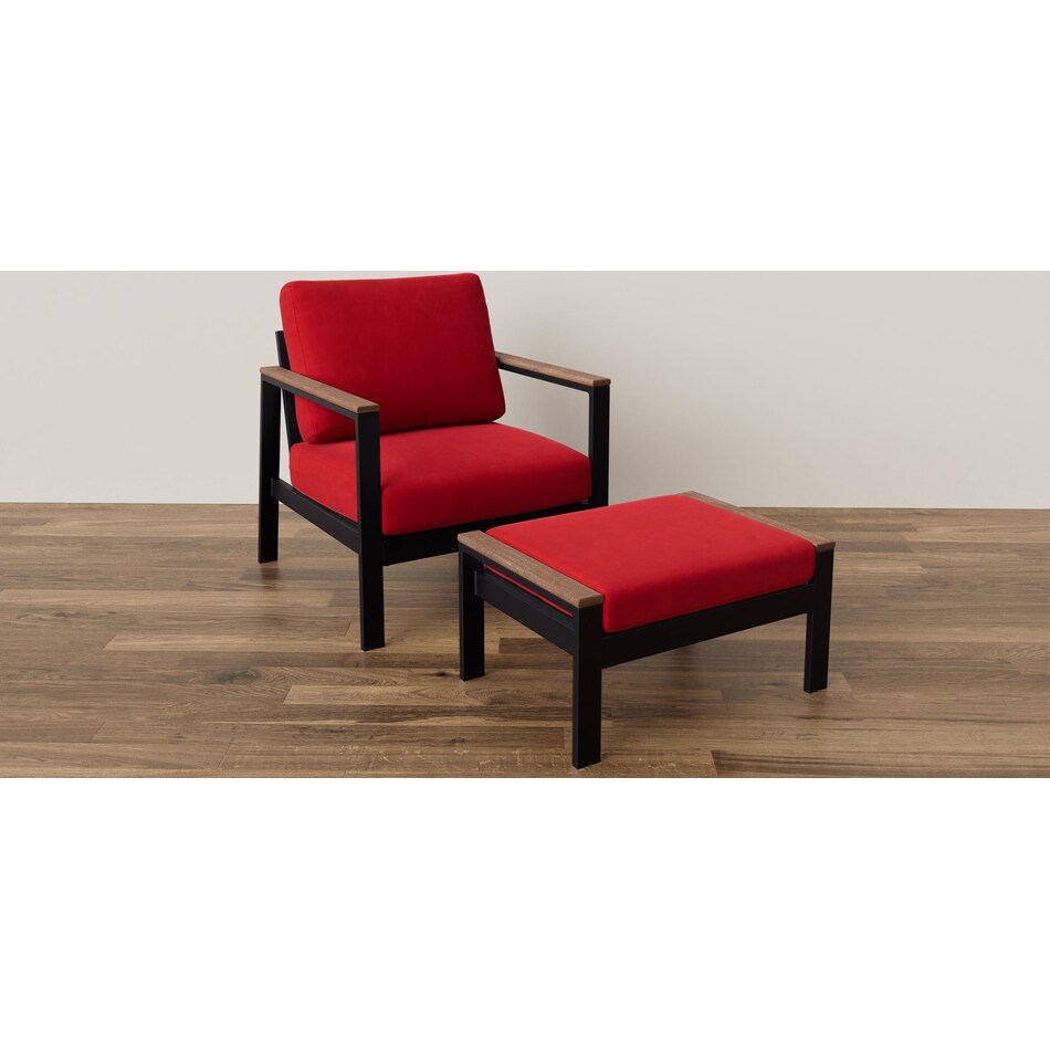 northcape canvas jockey red ottoman pkg  
