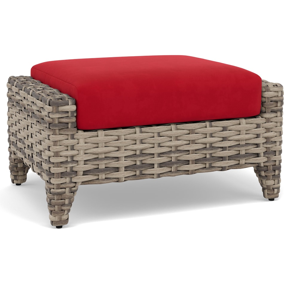 northcape canvas jockey red ottoman pkg  