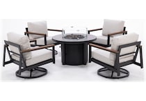 northcape dark gray antique mahogany arm     echo ash swivel pkg  