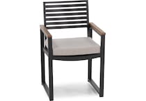 northcape dark gray antique mahogany arm   echo ash   standard height arm chair pkg  
