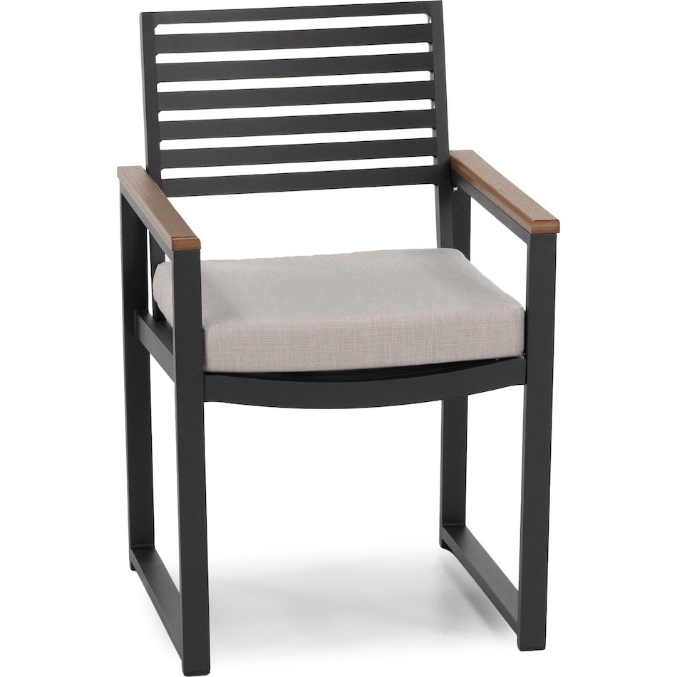 northcape dark gray antique mahogany arm   echo ash   standard height arm chair pkg  