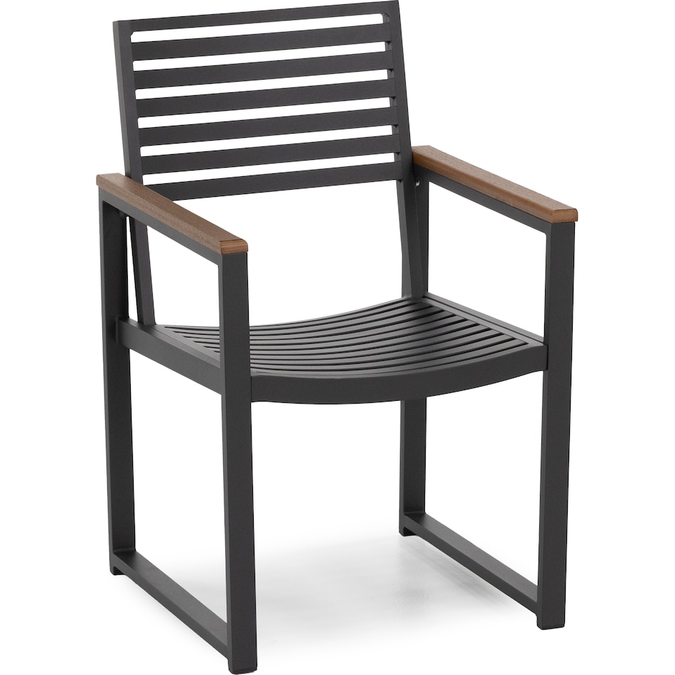 northcape dark gray antique mahogany arm   echo ash   standard height arm chair pkg  