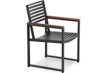 northcape grey standard height arm chair   