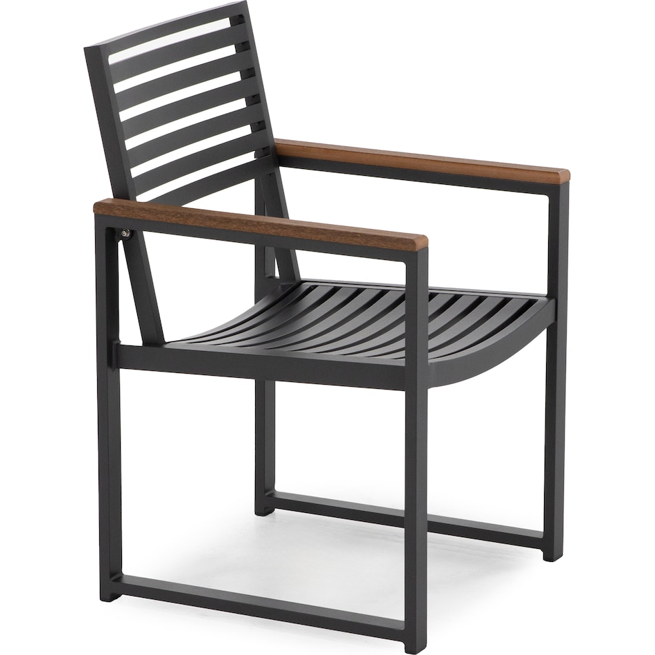 northcape grey standard height arm chair   