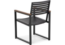 northcape grey standard height arm chair   