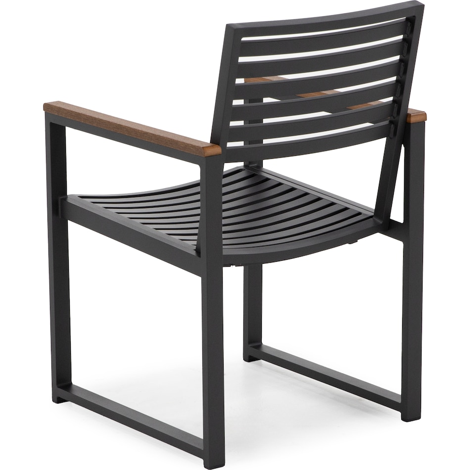 northcape grey standard height arm chair   