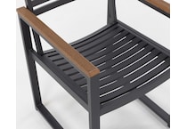 northcape grey standard height arm chair   