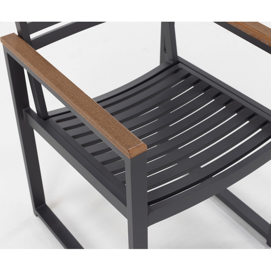 northcape grey standard height arm chair   