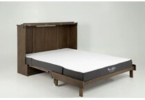 ntdy brown full cabinet bed   