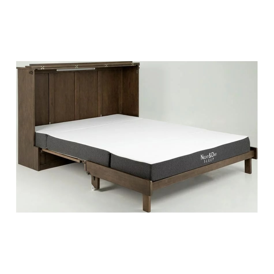 ntdy brown full cabinet bed   