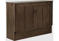 ntdy brown full cabinet bed   