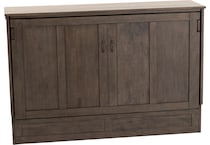ntdy brown queen cabinet bed   