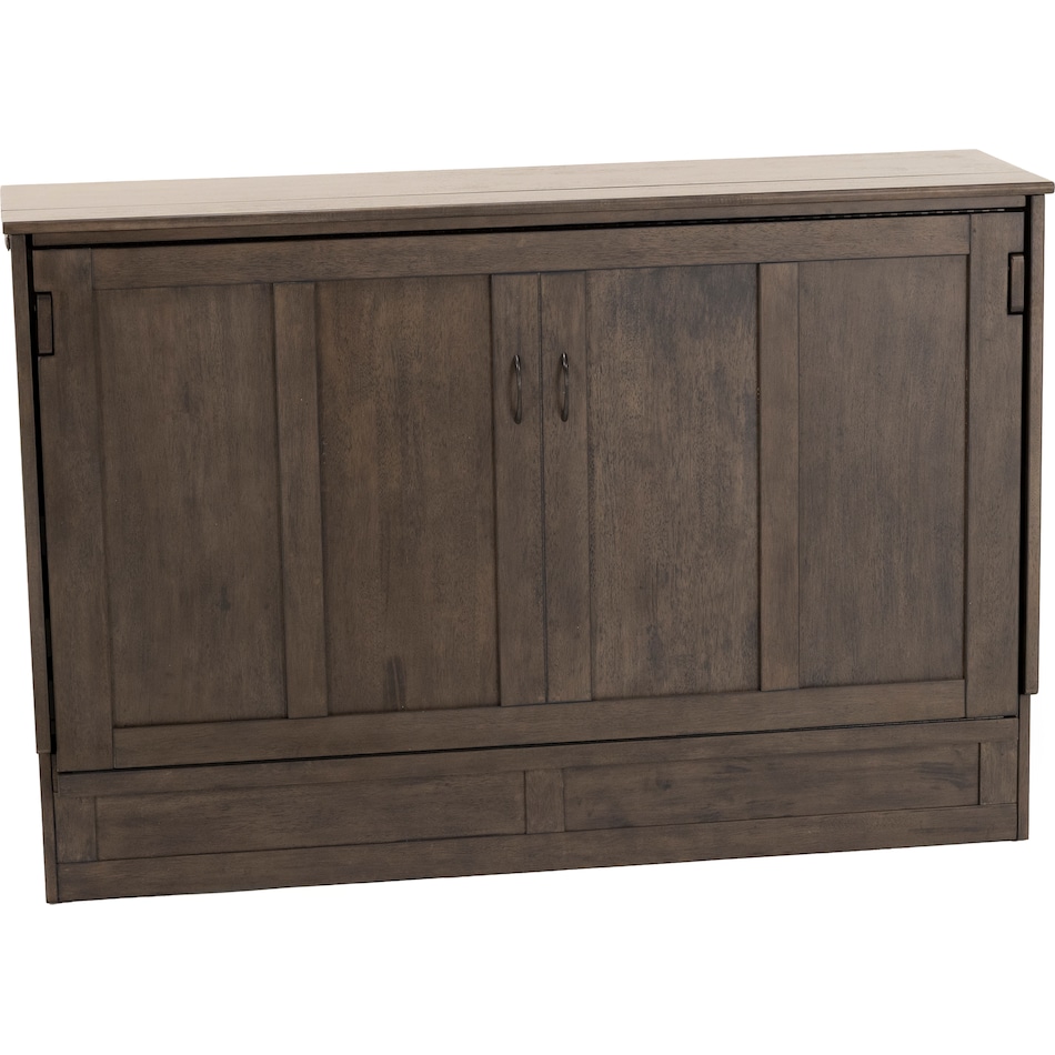 ntdy brown queen cabinet bed   