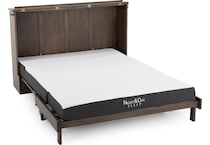 ntdy brown queen cabinet bed   