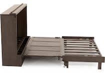 ntdy brown queen cabinet bed   